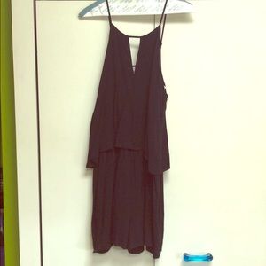 Black JustFab Romper w/ zig zag back Size Large